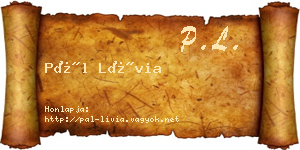 Pál Lívia névjegykártya